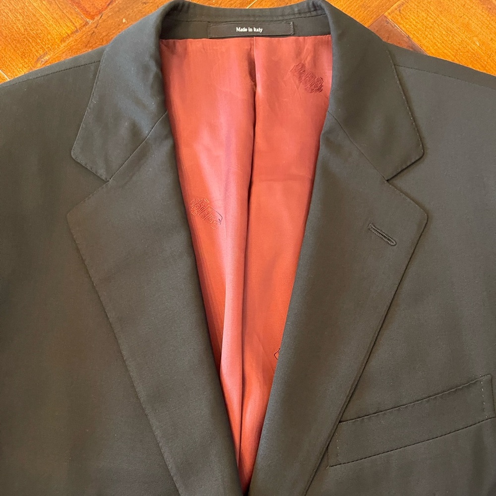 Ermenegildo Zegna for Neiman Marcus black wool sports jacket made in Italy sz 54